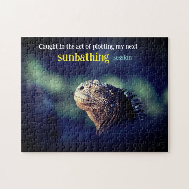 Gefangen in der Tat Marine-Leguana Puzzle (Horizontal)