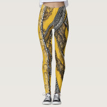 Gefangen in Mustard AI Art Leggings