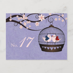 Gefangene der Liebe Mauve Wedding Tischnummer Card