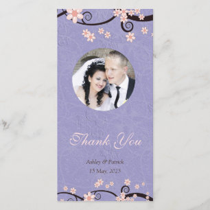 Gefangene des Liebe-Veilchens danken Ihnen Foto Dankeskarte