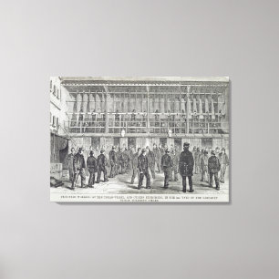 Gefangene, die am Schritt-Rad und an anderen ex Leinwanddruck