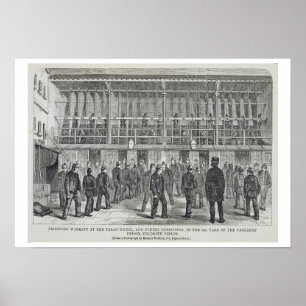 Gefangene, die am Treatrad arbeiten, u. a. Poster