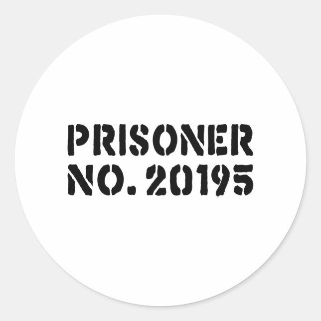 Gefangener Nr. 20195 Runder Aufkleber (Vorderseite)