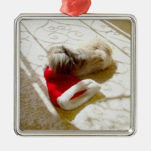 Gefangener Santa Ornament Aus Metall