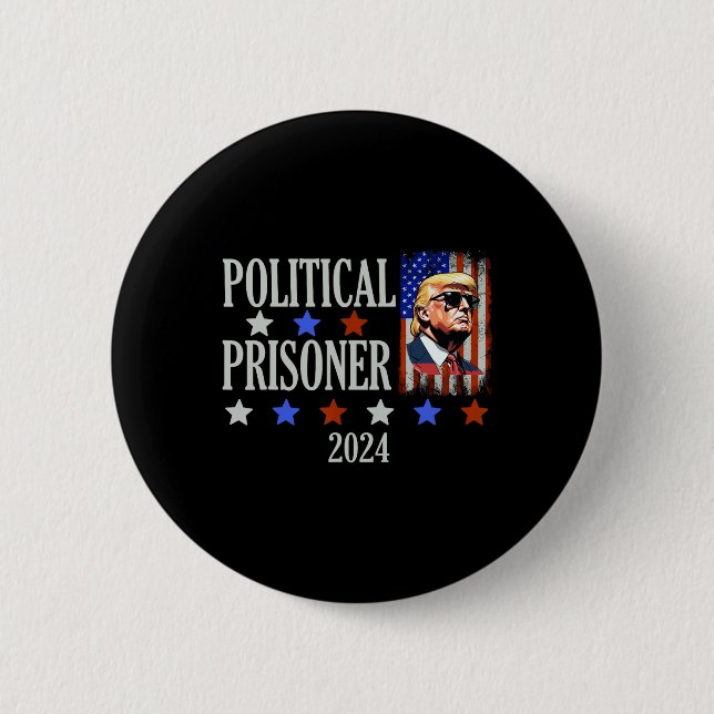 Gefangener Trump 2024 Button (Vorderseite)