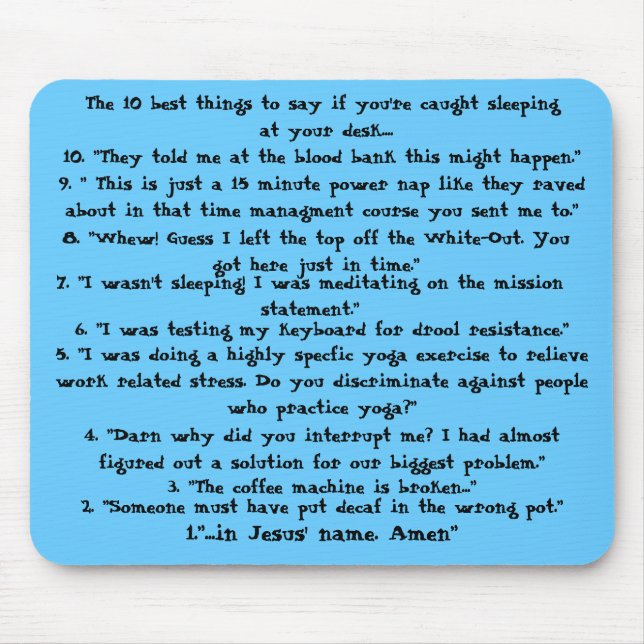 Gefangenes Schlafen Mousepad (Vorne)