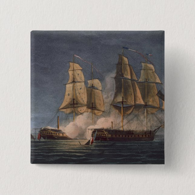 Gefangennahme des Thetis durch HMS-Amethyst, 10. Button (Vorderseite)