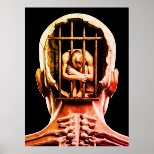 Gefängnis des Geistes – Surrealistische konzeption Poster