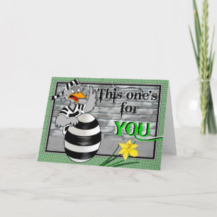 Gefängnis Jailbird Feiertagskarte