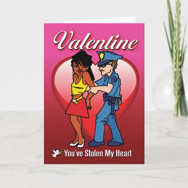 Gefängnis-Karten - gestohlenes Herz Feiertagskarte (Vorderseite)