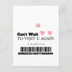 Gefängnis Langstrecken Süße Herzen Besuch Postkarte