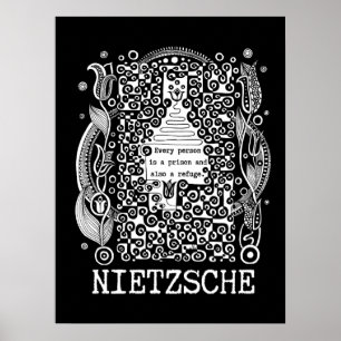 Gefängnis und FLÜCHTLINGE von Nietzsche Poster
