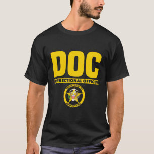 Gefängnisaufseher mit dünner grauer Linie T-Shirt