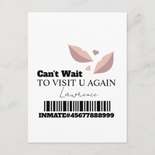 Gefängniskarten für Besuche aus der Ferne Postkarte