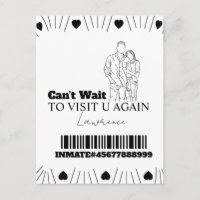 Gefängniskarten Langstrecken-Besuch Paare Herzen