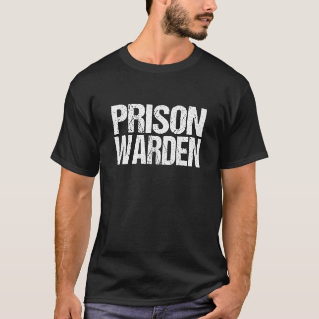 Gefängniswärter Polizeibeamter Guard Lazy Hallowee T-Shirt (Vorderseite)