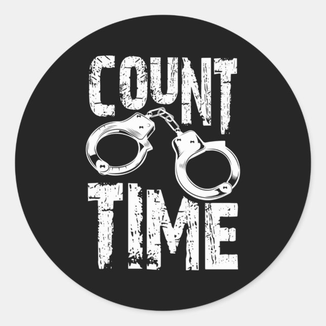 Gefängniswärter Runder Aufkleber (Vorderseite)