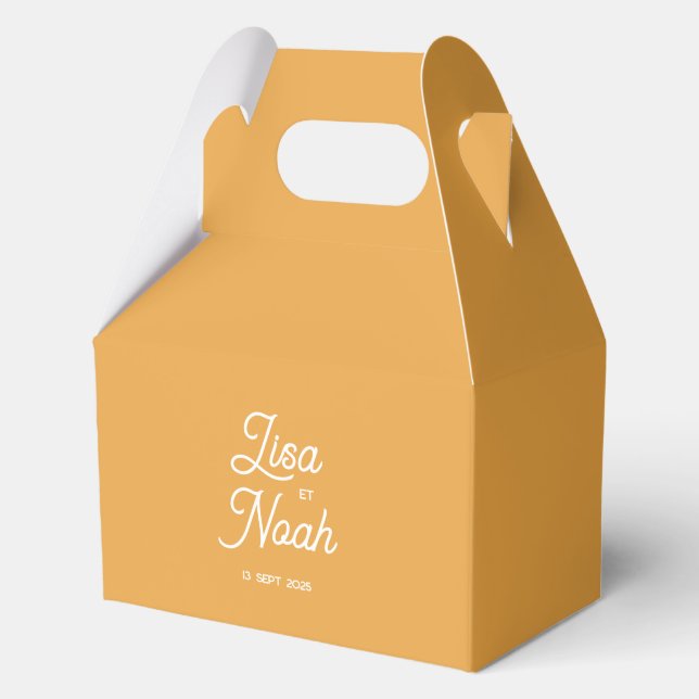 Gefärbte Dragebehälter - Orange Geschenkschachtel (Rückseite)