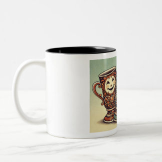 Gefärbte, fröhliche Kaffeebecher Zweifarbige Tasse