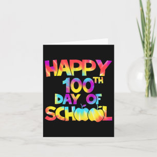 Gefärbte Krawatte 100 Schultage 100 Schultag Karte