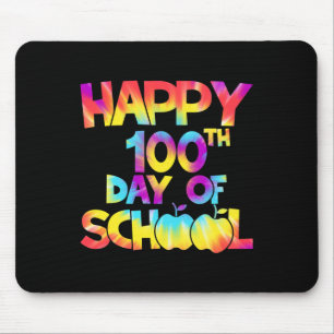 Gefärbte Krawatte 100 Schultage 100 Schultag Mousepad