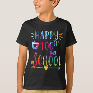 Gefärbte Krawatte 100 Schultage 100 Schultag T-Shirt