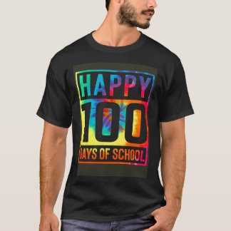 Gefärbte Krawatte 100 Tage Schuljunge Mädchen Lehr T-Shirt