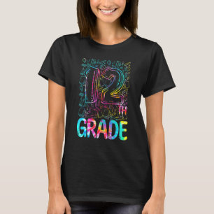 Gefärbte Krawatte 12. Grade Typografie Zwölfte Gra T-Shirt