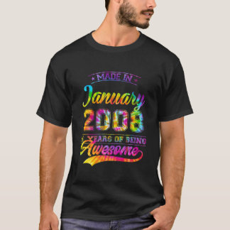 Gefärbte Krawatte 14. Geburtstag 14 Jahre alt im J T-Shirt