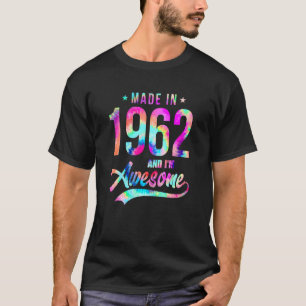 Gefärbte Krawatte 1962 Ich bin Phantastisch 60 Jah T-Shirt