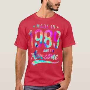 Gefärbte Krawatte 1989 Phantastisch 33 Jahre alt T-Shirt