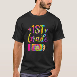 gefärbte Krawatte 1. Klasse Lehrer Zurück zur Schu T-Shirt