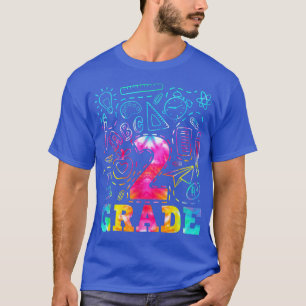 Gefärbte Krawatte 2. Grade Typografie Team 2. Klas T-Shirt
