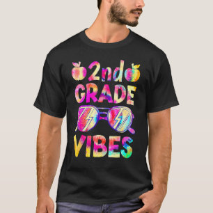 Gefärbte Krawatte 2. Klasse Vibes Lehrer erster Ta T-Shirt