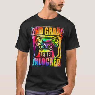 Gefärbte Krawatte 2. Stufe Entsperrtes Videospiel T-Shirt