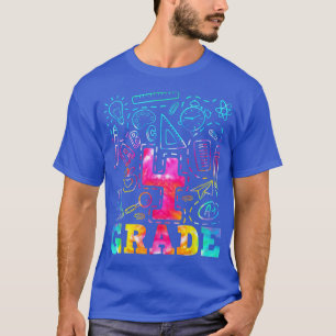 Gefärbte Krawatte 4. Klasse Typografie Team 4. Kla T-Shirt