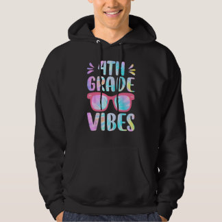 Gefärbte Krawatte 4. Klasse Vibes Vierter Platz 1. Hoodie