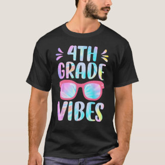 Gefärbte Krawatte 4. Klasse Vibes Vierter Platz 1. T-Shirt