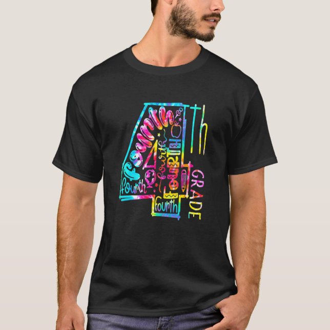 Gefärbte Krawatte 4. T-Shirt (Vorderseite)