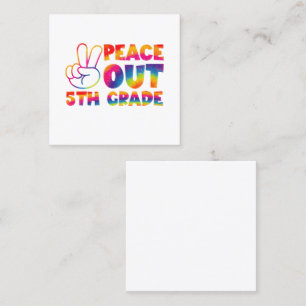 Gefärbte Krawatte 5. Klasse Quadratische Visitenkarte