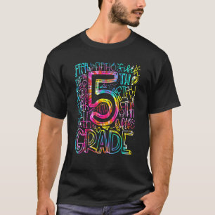 Gefärbte Krawatte 5th Grade Team Fünfte Klasse zur T-Shirt