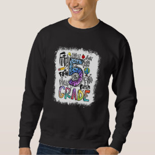 Gefärbte Krawatte 5th Grade Typografy Team Vierter Sweatshirt