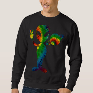 Gefärbte Krawatte Alien Friedensweltraum Weltfried Sweatshirt