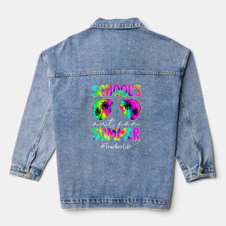 Gefärbte Krawatte am letzten Schultag im Sommer Jeansjacke