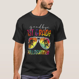 Gefärbte Krawatte Auf Wiedersehen 1. Klasse Hallo T-Shirt