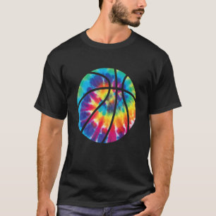 Gefärbte Krawatte Ball Basketball Basketball Train T-Shirt