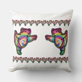 Gefärbte Krawatte Ballerina Bear: Gracful and Colo Kissen