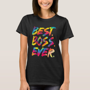 Gefärbte Krawatte Best Boss je Boss's Day Frauen M T-Shirt