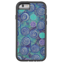 Gefärbte Krawatte Blue Circles Pattern