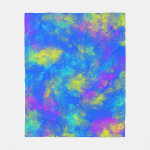 Gefärbte Krawatte Blue Fleecedecke